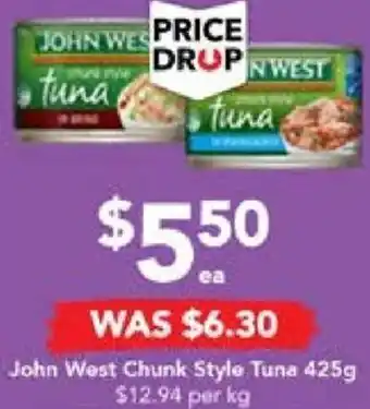 Drakes John West Chunk Style Tuna 425g offer