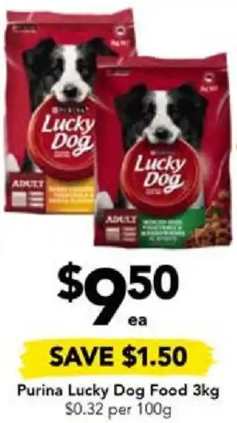 Drakes Purina Lucky Dog Food 3kg offer