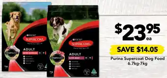 Drakes Purina Supercoat Dog Food 6.7kg-7kg offer