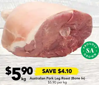 Drakes Australian Pork Leg Roast (Bone In) offer