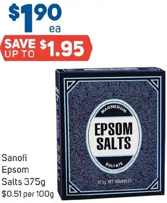 Foodland Sanofi Epsom Salts 375g offer
