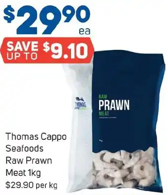 Foodland Thomas Cappo Seafoods Raw Prawn Meat 1kg offer