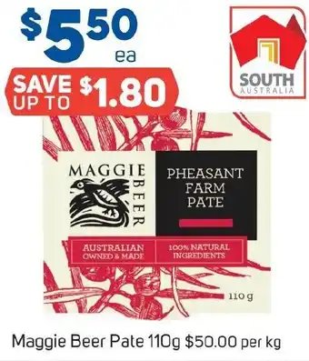 Foodland Maggie Beer Pate 110g offer