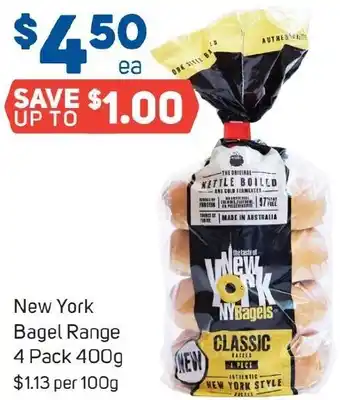 Foodland New York Bagel Range 4 Pack 400g offer