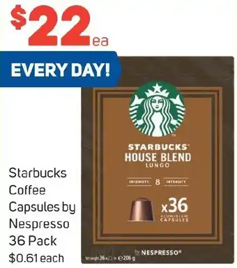 Foodland Starbucks Coffee Capsules by Nespresso 36 Pack offer