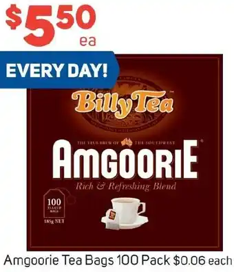 Foodland Amgoorie Tea Bags 100 Pack offer