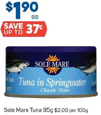 Foodland Sole Mare Tuna 95g offer