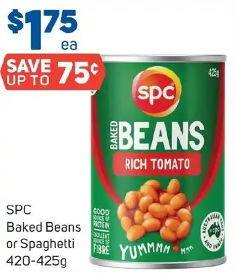 Foodland SPC Baked Beans or Spaghetti 420-425g offer