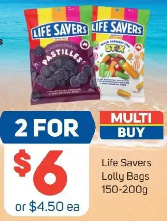 Foodland Life Savers Lolly Bags 150-200g offer