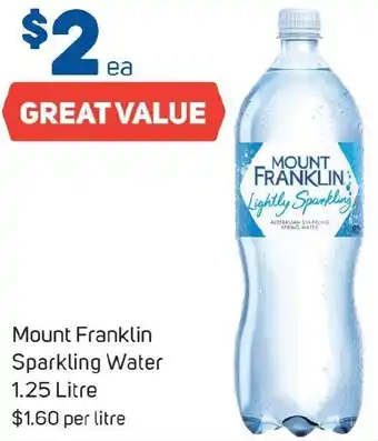 Foodland Mount Franklin Sparkling Water 1.25 Litre offer