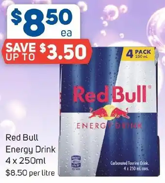 Foodland Red Bull Energy Drink 4 x 250ml offer