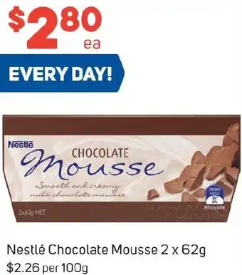 Foodland Nestlé Chocolate Mousse 2 x 62g offer
