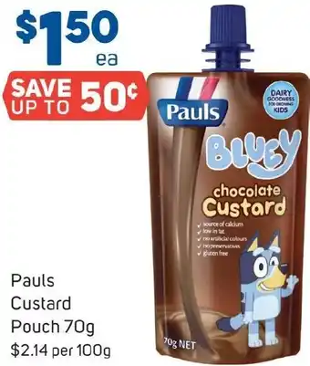 Foodland Pauls Custard Pouch 70g offer