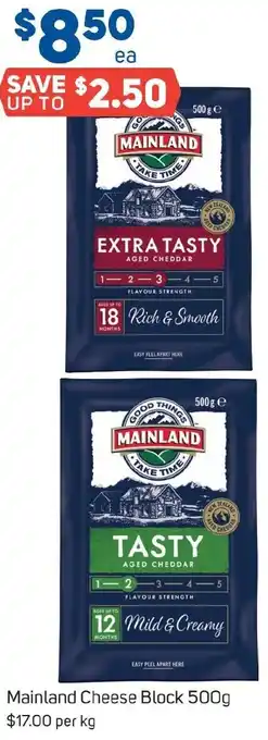 Foodland Mainland Cheese Block 500g offer