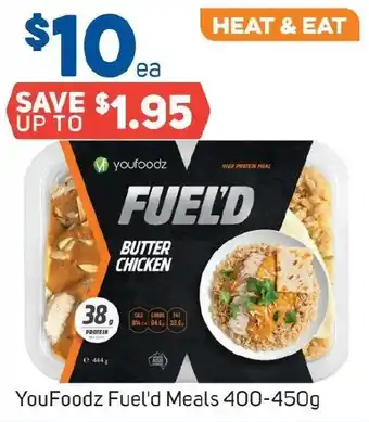 Foodland YouFoodz Fuel'd Meals 400-450g offer