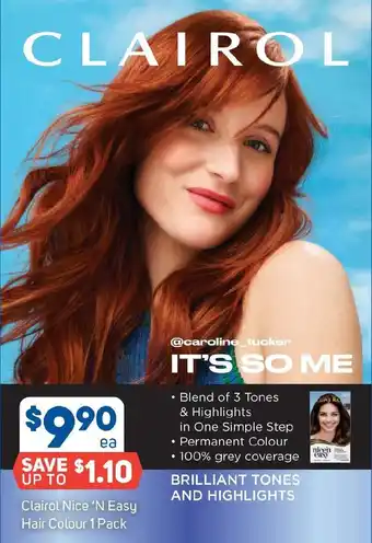 Foodland Clairol Nice 'N Easy Hair Colour 1 Pack offer