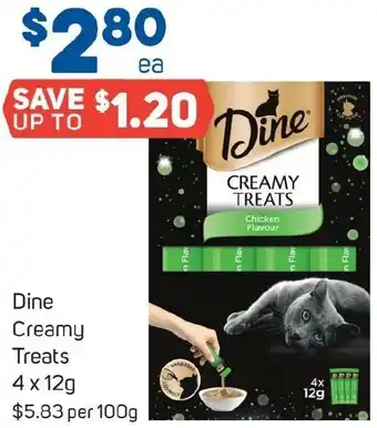 Foodland Dine Creamy Treats 4x12g offer