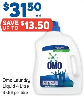 Foodland Omo Laundry Liquid 4 Litre offer