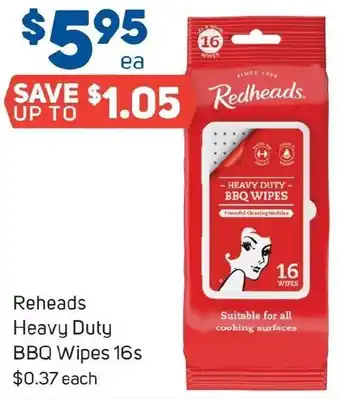 Foodland Reheads Heavy Duty BBQ Wipes 16s offer