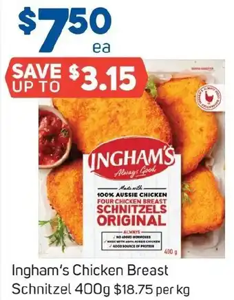 Ingham's Chicken Breast Schnitzel 400g
