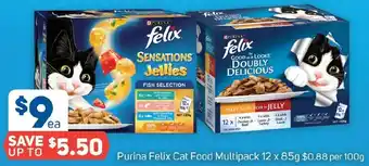 Foodland Purina Felix Cat Food Multipack 12 x 85g offer