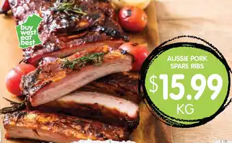 Spudshed AUSSIE PORK SPARE RIBS per kg offer