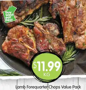 Spudshed Lamb Forequarter Chops Value Pack per kg offer