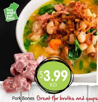 Spudshed Pork Bones per kg offer
