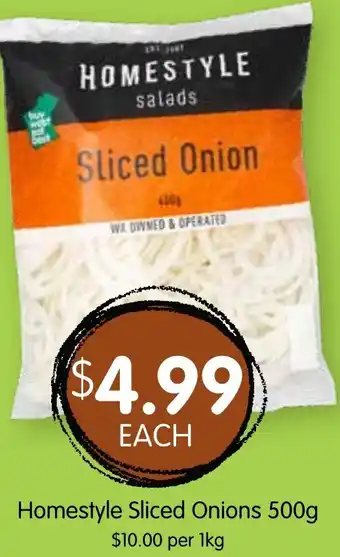 Spudshed Homestyle Sliced Onions 500g offer