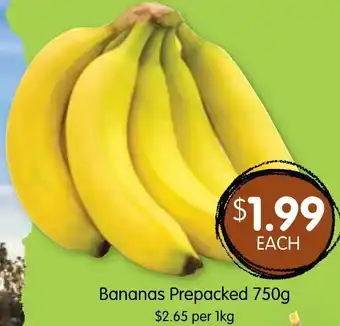 Spudshed Bananas Prepacked 750g offer