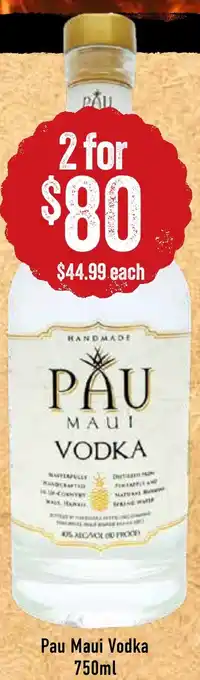 Spudshed Pau Maui Vodka 750ml offer