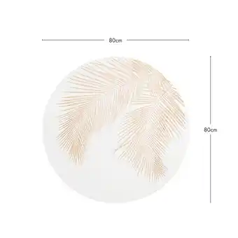 Pillow Talk Round Palm Wall Art by M.U.S.E offer