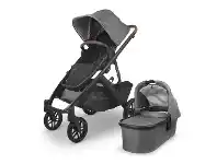 Baby Bunting Uppababy Vista V2 - Greyson (Charcoal Mélange/Carbon/Saddle Leather) Greyson offer