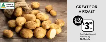 Foodworks Pre-Packed Brushed Potatoes 2kg offer