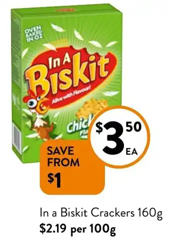Foodworks In a Biskit Crackers 160g offer