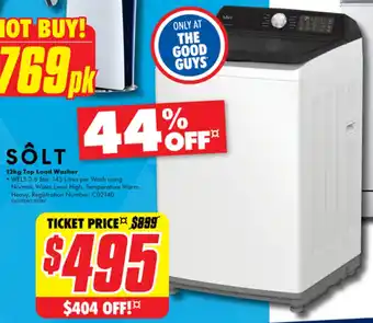 The Good Guys SÔLT 12kg Top Load Washer offer