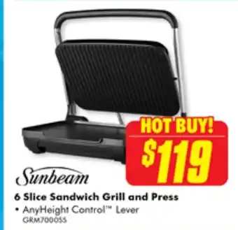 The Good Guys Sunbeam 6 Slice Sandwich Grill and Press offer