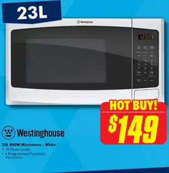 The Good Guys Westinghouse 23L 800W Microwave - White offer