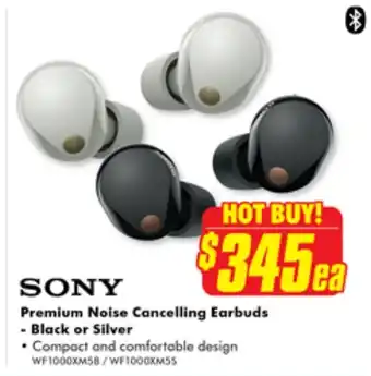 The Good Guys Premium Noise Cancelling Earbuds - Black or Silver offer