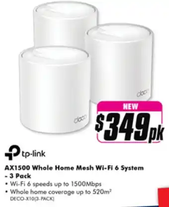 The Good Guys AX1500 Whole Home Mesh Wi-Fi 6 System offer