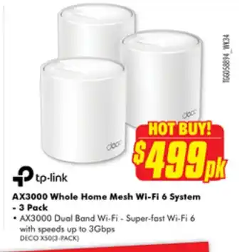 The Good Guys AX3000 Whole Home Mesh Wi-Fi 6 System - 3 Pack offer