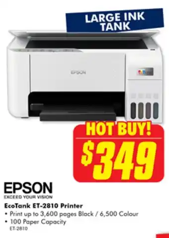The Good Guys EcoTank ET-2810 Printer offer