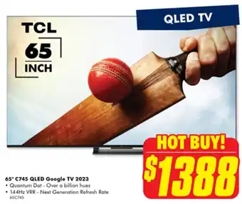 The Good Guys 65" C745 QLED Google TV 2023 offer