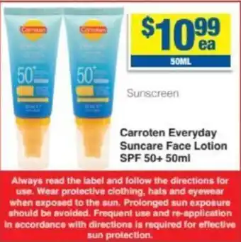 Carroten Everyday Suncare Face Lotion SPF 50+50ml