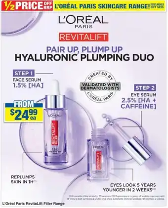 My Chemist PAIR UP, PLUMP UP HYALURONIC PLUMPING DUO offer