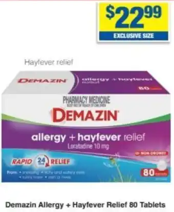 My Chemist Demazin Allergy + Hayfever Relief 80 Tablets offer