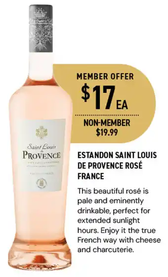 Dan Murphy's ESTANDON SAINT LOUIS DE PROVENCE ROSÉ FRANCE offer