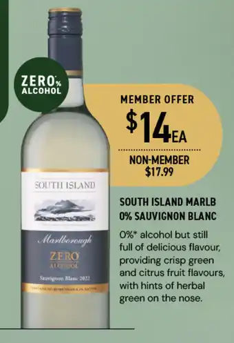 Dan Murphy's SOUTH ISLAND MARLB 0% SAUVIGNON BLANC offer