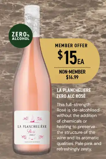 Dan Murphy's LA PLANCHELIERE ZERO ALC ROSÉ offer