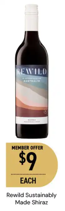 Dan Murphy's Rewild Sustainably Made Shiraz offer